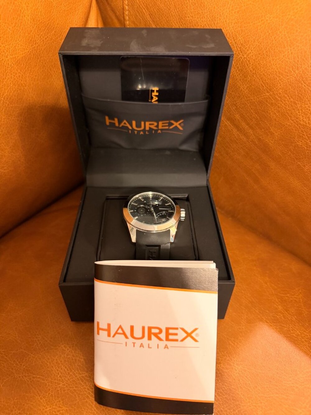 Haurex Italia Men's Chronograph Watch Black